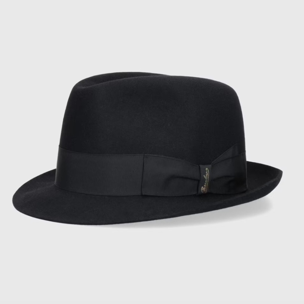 BNWT handmade Borsalino Lined Alessandria Shaved Felt hat